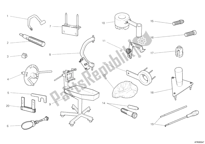 All parts for the Workshop Service Tools, Engine I of the Ducati Multistrada 1200 ABS 2012
